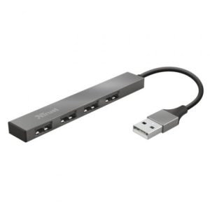Hub USB 2.0 Trust Halyx 4 portas Alumínio