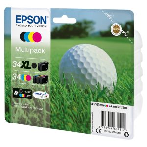 Epson 34 Multipack - Pack de 4 - preto, amarelo, azul cyan, magenta - original - tinteiro