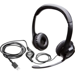 Logitech USB Headset H390 - Auscultadores - tamanho completo - com cabo