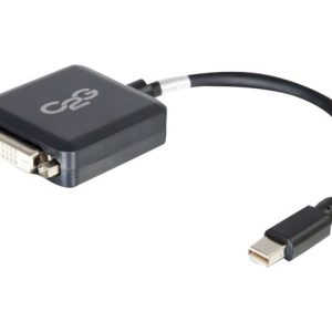 C2G 20cm Mini DisplayPort to DVI Adapter - Thunderbolt to Single Link DVI-D Converter M/F - Black - Cabo DisplayPort -…