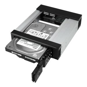 Startech 5.25" to 3.5" Trayless Hard Drive Hot Swap Bay - Removable Hard Drive Bay for 3.5" SATA/SAS Drives - Aluminum…