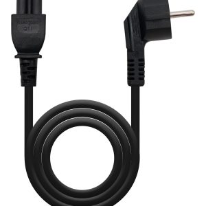 Cable Alimentación Trébol Nanocable 10.22.0302-L200/ Schuko Macho - C5 Hembra/ 2m/ Negro