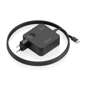 Cargador de Pared Aisens ASCH-1PD65WL80-BK/ 1xUSB Tipo-C/ 65W/ Negro