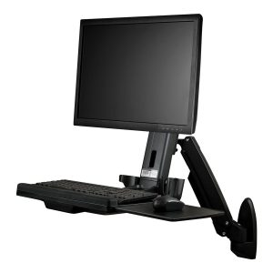 Startech Wall Mount Workstation, Articulating Full Motion Standing Desk with Ergonomic Height Adjustable Monitor &…