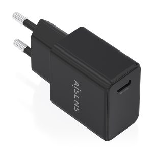 Cargador de Pared GaN Aisens A110-1024/ 1xUSB Tipo-C/ 20W/ Negro