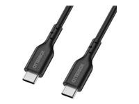 OtterBox Standard - Cabo USB - USB-C (M) para USB-C (M) - 2 m - Carregamento Rápido - preto
