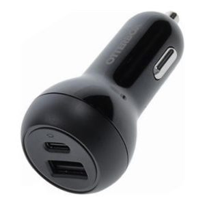 OtterBox - Adaptador de energia para automóvel - 32 Watt - PD 3.1/PPS - 2 conectores de saída (USB-C, USB) - preto