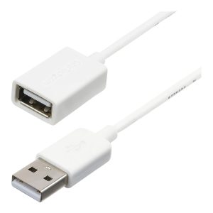 StarTech.com 1m White USB 2.0 Extension Cable Cord - A to A - USB Male to Female Cable - 1x USB A (M), 1x USB A (F) -…