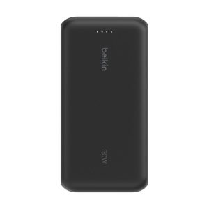 Belkin BoostCharge - Carregador portátil - com cabo integrado - 20000 mAh - 30 watt - PD - 3 conectores de saída (2 x…