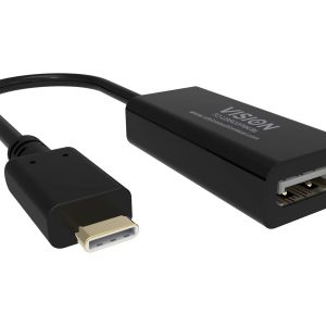 Vision - Adaptador de vídeo - USB-C (M) para DisplayPort (F) - USB 3.1 - 15 cm - suporte 8K60Hz (7680 x 4320) - preto