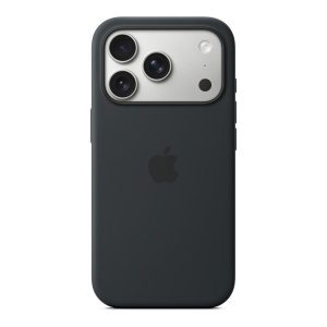 Apple - Cobertura protectora para telemóvel - compatibilidade MagSafe - silicone - preto