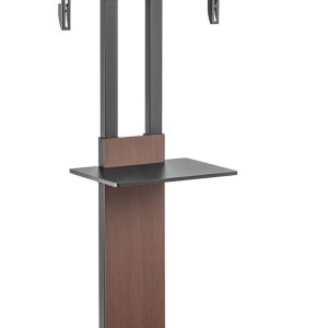 Soporte de Suelo Inclinable/ Giratorio con Bandeja DVD Aisens FT86TSE-401 para TV de 37-86"/ hasta 50kg