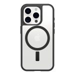 OtterBox React Series - Tampa posterior para telemóvel - compatibilidade MagSafe - cristal negro (transparente/preto)