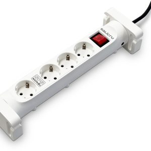 Regleta con interruptor Salicru SAFE 4S/ 4 Tomas de corriente/ Cable 1.4m/ Blanca
