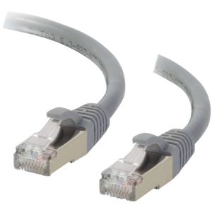 C2G Cat6a Booted Shielded (STP) Network Patch Cable - Cabo patch - RJ-45 (M) para RJ-45 (M) - 15 m - PTB - CAT 6a -…
