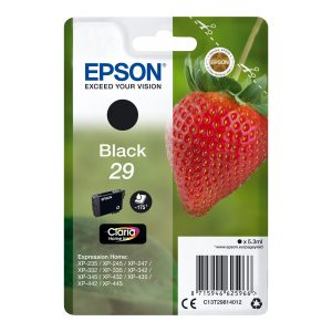 Epson 29 - 5.3 ml - preto - original - blister com RF/alarme acústico - tinteiro
