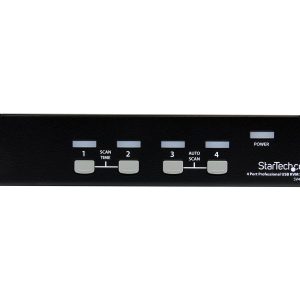 Startech 4 Port Professional VGA USB KVM Switch with Hub - 1U Rack-mountable KVM Switch (SV431USB) - Chave KVM - 4 x…
