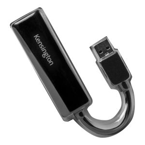 Kensington UA0000E - Adaptador de rede - USB 3.0 - Gigabit Ethernet x 1 - preto