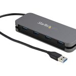 Startech 4 Port USB 3.0 Hub, 4x USB-A, 5Gbps Laptop/Desktop USB Type-A Hub, USB Bus Powered, 11" Long Cable with Cable…