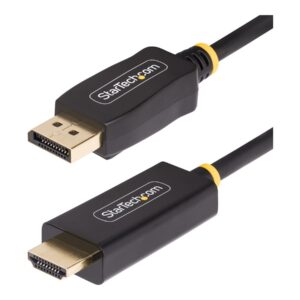 Startech - Cabo adaptador - DisplayPort macho para HDMI macho - 2 m - ativo, suporte 4K60Hz, suporte a HDR