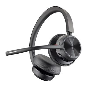 Poly Voyager 4320 - Voyager 4300 UC series - auscultadores - no ouvido - bluetooth - sem fios, com cabo - USB-A - preto…