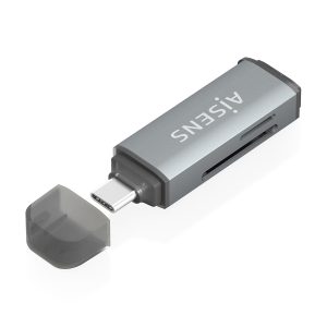 Lector de Tarjetas Externo Aisens ASCR-2C10-GR/ USB 3.1