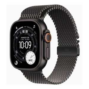 Apple Watch Ultra 3 - 49 mm - titânio preto - Sim relógio inteligente Com círculo milanês - tamanho da banda: L - 64 GB…
