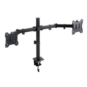 Soporte de Mesa para 2 Monitores TooQ DB1802TN-B/ Giratorio/ Inclinable/ hasta 8kg