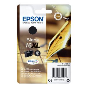 Epson 16XL - 6.5 ml - XL - preto - original - blister com RF/alarme acústico - tinteiro