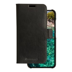 dbramante1928 Lynge - Capa flip cover para telemóvel - pebbled full-grain sustainable leather - preto