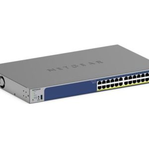NETGEAR Smart GS728TXP - V3 - interruptor - L3 Lite - inteligente - 24 x 10/100/1000 (PoE+) + 4 x SFP+ - desktop,…