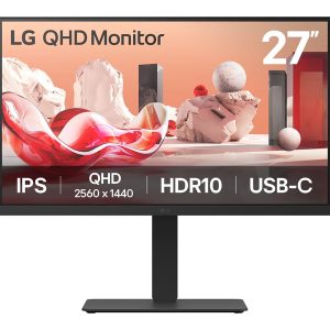 LG 27BA75QB-B - Monitor LED - 27" - 2560 x 1440 QHD @ 100 Hz - IPS - 350 cd/m² - 1000:1 - HDR10 - 5 ms - HDMI,…