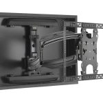 Chief Thinstall Large Dual Arm Wall Mount - For Displays 42-75" - Black - Suporte - pleno movimento