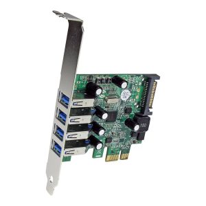 Startech 4-Port PCI Express SuperSpeed USB 3.0 Controller Card with UASP - USB 3.0 Expansion Card with SATA Power…