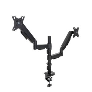 Soporte de Mesa para 2 Monitores TooQ DB1533TNR-B/ Giratorio/ Inclinable/ hasta 9kg