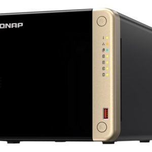 QNAP TS-464 - Servidor NAS - 4 baias - SATA 6Gb/s - RAID (expansão de disco rígido) 0, 1, 5, 6, 10, JBOD - RAM 8 GB -…