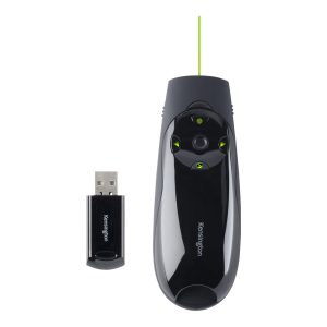 Kensington Presenter Expert Green Laser with Cursor Control - Controlo remoto de apresentação - rádio - preto