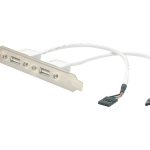 StarTech.com 2 Port USB A Female Low Profile Slot Plate Adapter - 2 Port USB Bracket - USB 2.0 A Female (USBPLATELP) -…