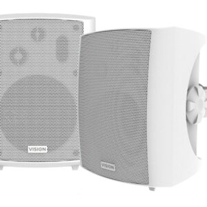 Pair wall speakers - 5.25" - passive - 50 watt power handling - 3 way with bass reflex - horizontal C brackets included…