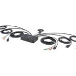 Startech 2-Port Dual-Monitor HDMI Cable KVM Switch, 4K 60Hz, Compact KVM with 5ft/1.5m USB-A/HDMI/Audio Integrated…