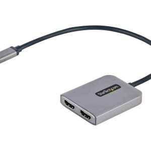 Startech USB-C to Dual HDMI MST HUB, Dual HDMI 4K 60Hz, USB Type C Multi Monitor Adapter for Laptop w/ 1ft (30cm)…