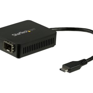 Startech USB C to Fiber Optic Converter - Open SFP - 1000BASE-SX/LX - Windows