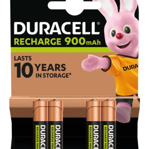 Pack de 4 Pilas AAA Duracell HR03-A/ 1.2V/ Recargables