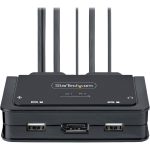 Startech 2-Port USB-C Cable KVM Switch, 4K 60Hz DisplayPort Output, Compact KVM with 4ft/1.2m USB Type-C/Audio…