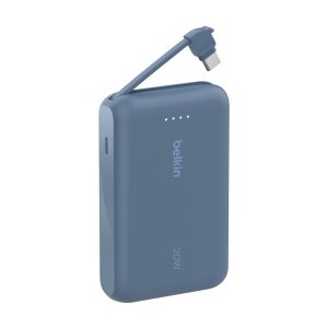 Belkin BoostCharge - Carregador portátil - com cabo integrado - 10000 mAh - 20 watt - 3 A - Fast Charge - 2 conectores…