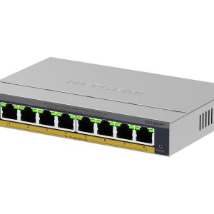 NETGEAR Easy Smart GS108EPP - Interruptor - alta potência - L3 - inteligente - 8 x 10/100/1000 (PoE+) - desktop,…