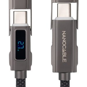 Cable USB 2.0 Tipo-C Nanocable 10.01.2501/ USB Tipo-C Macho + USB Macho - USB Tipo-C Macho + Lightning Macho/ Hasta…