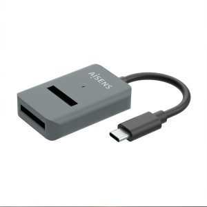 Dock USB Tipo-C para SSD M2 SATA/NVMe Aisens ASUC-M2D012-GR/ Gris