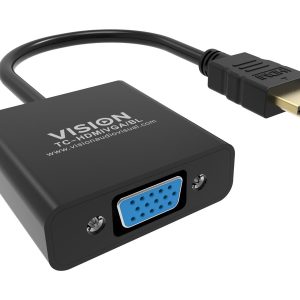 HDMI to VGA adaptor - maximum resolution 1920 x 1080 - does not convert VGA to HDMI - HDMI (m) to VGA (f) - outer…