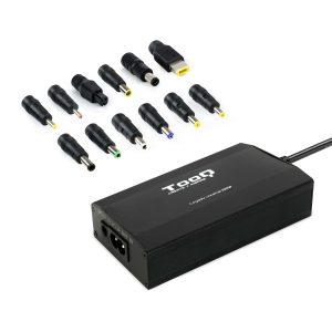 Cargador de Portátil TooQ TQLC-100BS01M/ 1xUSB/ 100W/ Manual/ 12 Conectores/ Voltaje 12-24V